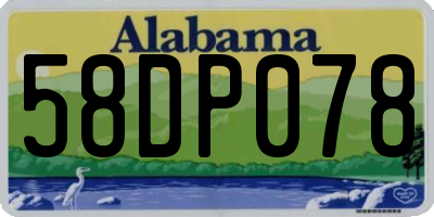 AL license plate 58DP078
