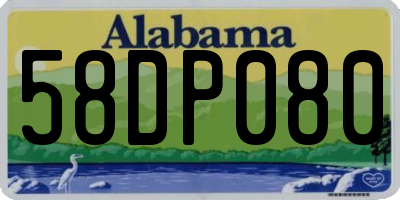 AL license plate 58DP080
