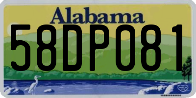 AL license plate 58DP081