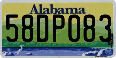 AL license plate 58DP083