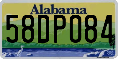 AL license plate 58DP084