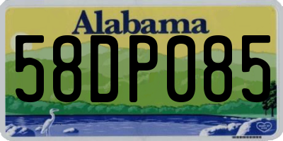 AL license plate 58DP085