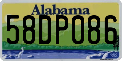 AL license plate 58DP086