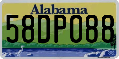 AL license plate 58DP088