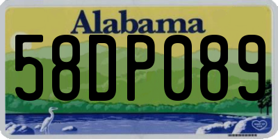 AL license plate 58DP089