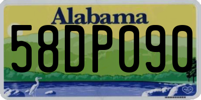 AL license plate 58DP090