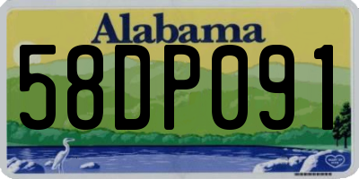 AL license plate 58DP091