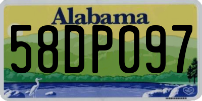 AL license plate 58DP097