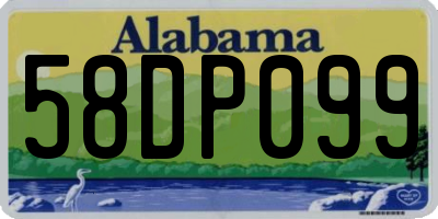 AL license plate 58DP099