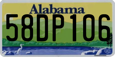 AL license plate 58DP106