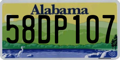 AL license plate 58DP107
