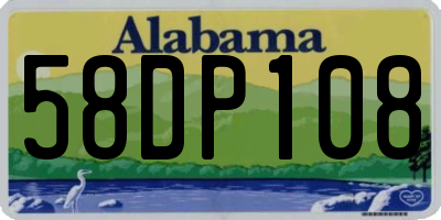 AL license plate 58DP108
