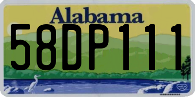 AL license plate 58DP111