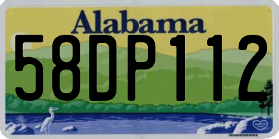 AL license plate 58DP112