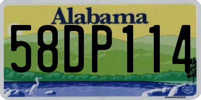 AL license plate 58DP114