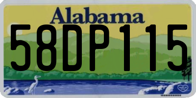 AL license plate 58DP115