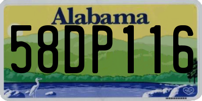 AL license plate 58DP116