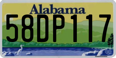 AL license plate 58DP117
