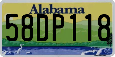 AL license plate 58DP118