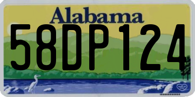 AL license plate 58DP124
