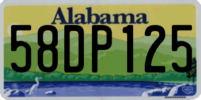 AL license plate 58DP125