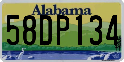 AL license plate 58DP134