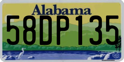 AL license plate 58DP135