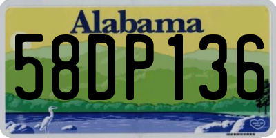AL license plate 58DP136