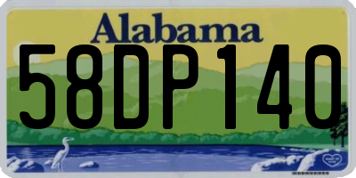 AL license plate 58DP140