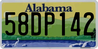 AL license plate 58DP142