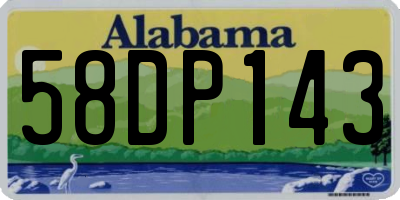 AL license plate 58DP143