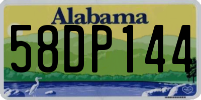 AL license plate 58DP144