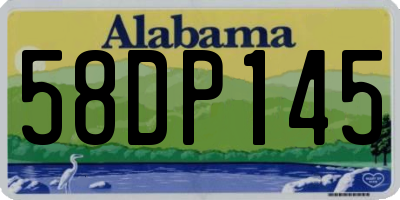 AL license plate 58DP145
