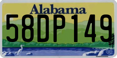 AL license plate 58DP149