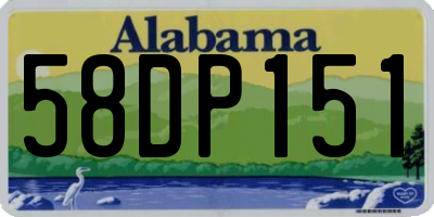 AL license plate 58DP151