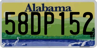 AL license plate 58DP152
