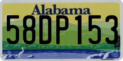 AL license plate 58DP153