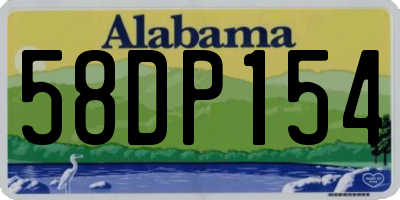 AL license plate 58DP154