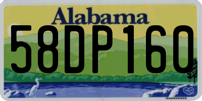 AL license plate 58DP160