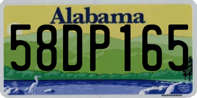 AL license plate 58DP165