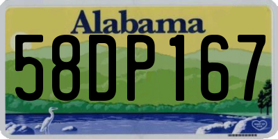 AL license plate 58DP167