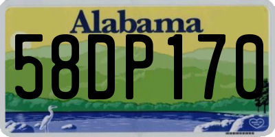 AL license plate 58DP170