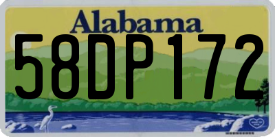 AL license plate 58DP172