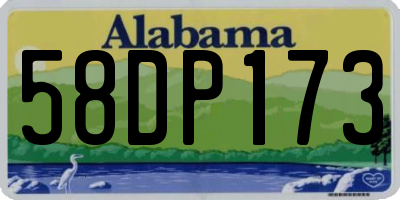 AL license plate 58DP173