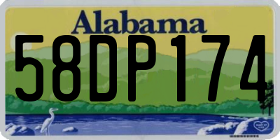 AL license plate 58DP174