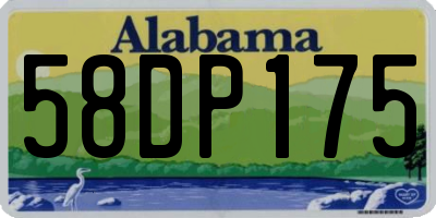 AL license plate 58DP175