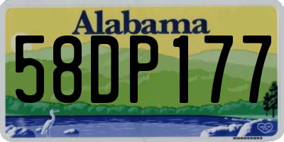 AL license plate 58DP177