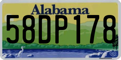 AL license plate 58DP178