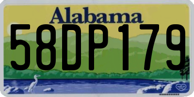 AL license plate 58DP179