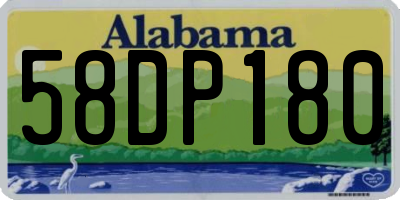 AL license plate 58DP180